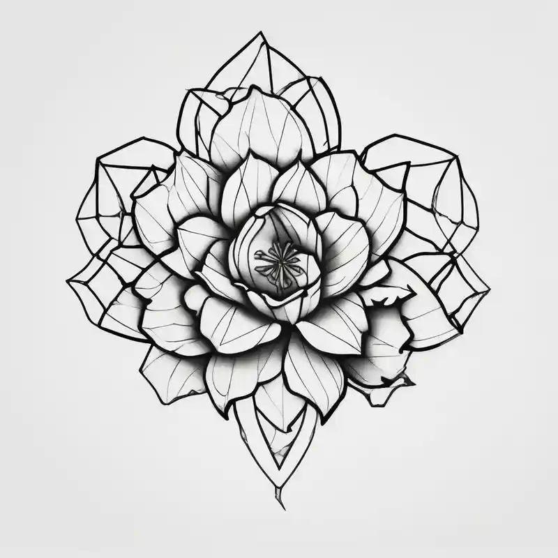 A minimalist flower tattoo that represents a shattered and betrayed gemini woman who fought hard throughout this year. floral